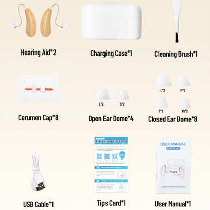 Hear Well Connect - Bluetooth Hearing Aids with App Control & Advanced AI Technology